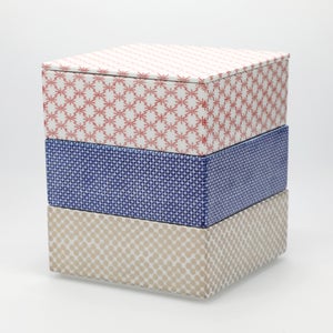 重箱 中＋蓋 3段セット 赤絵 / 呉須 / 銀 0020