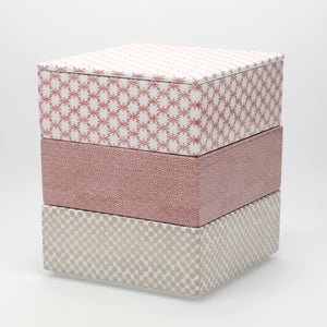 重箱 中＋蓋 3段セット 赤絵 / 赤絵 / 銀 0022